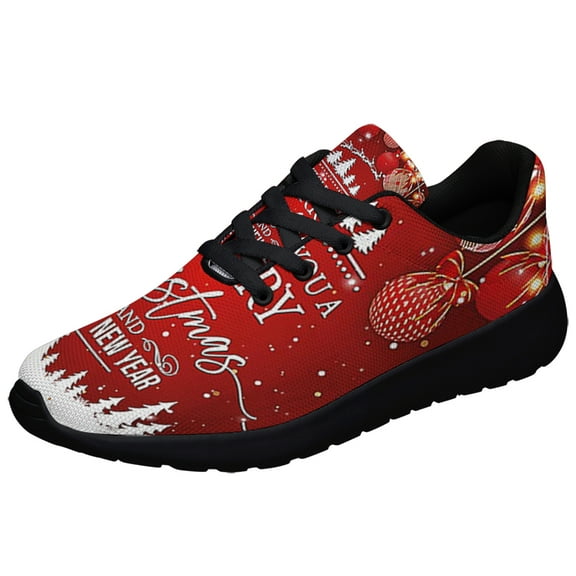 We Wish You a Merry ChriStas and Happy New Year Shoes Sneakers Black Size 3.5