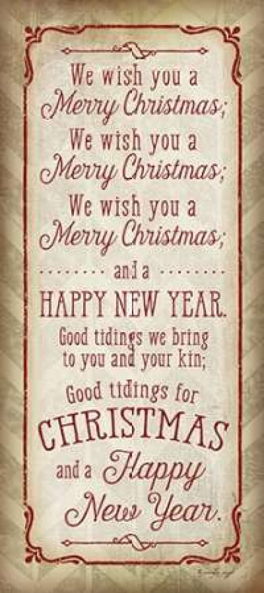 We Wish You a Merry Christmas Canvas Art - Jennifer Pugh (24 x 48)