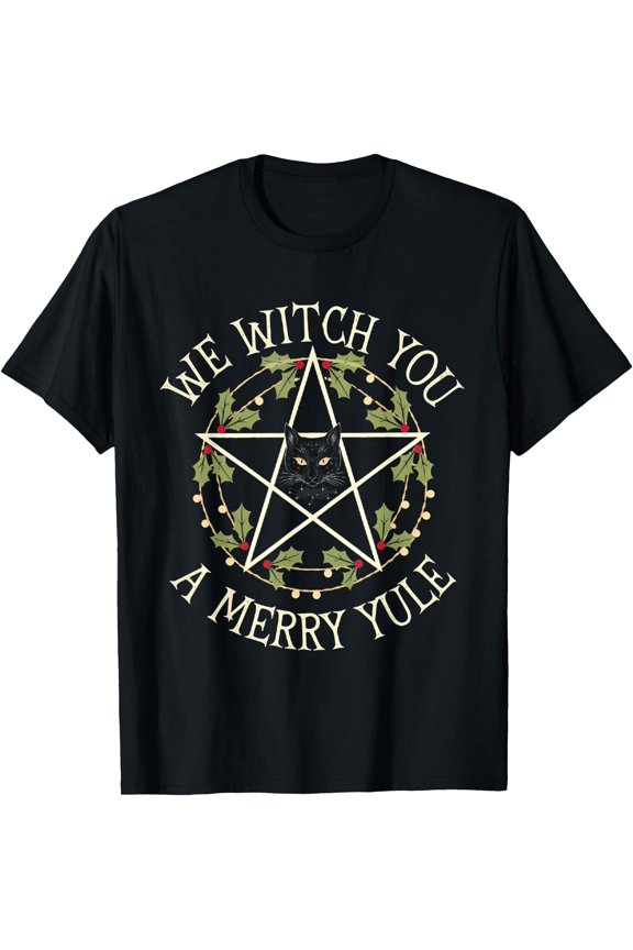 We Witch You A Merry Yule Winter Solstice Christmas Pagan T-Shirt , Vintage T-Shirt