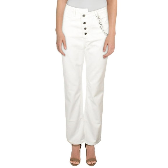 We Wore What Womens Mid-Rise Ankle Straight Leg Jeans