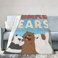thumbnail image 1 of We and Bare and Bears Blanket Flannel Fleece Throw Blanket Warm Blanket for Couch Decorative Gift Home Decor 40x50", Black, 1 of 6