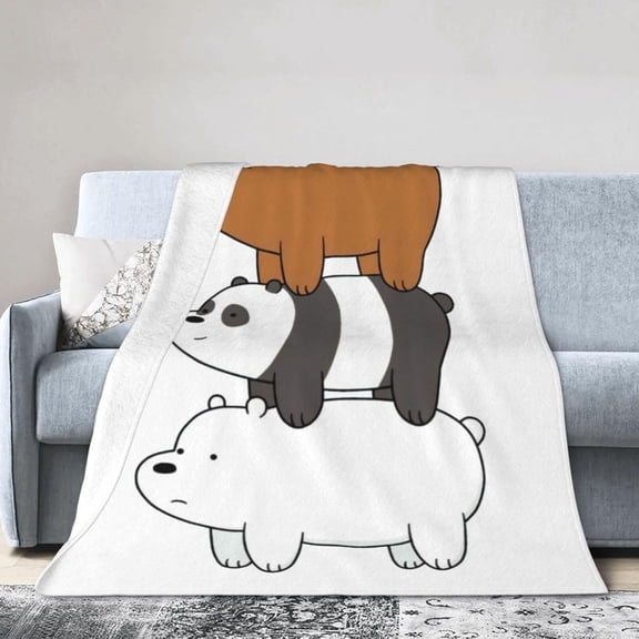 We and Bare and Bears Blanket Flannel Fleece Throw Blanket Warm Blanket for Couch Decorative Gift Home Decor 40x50