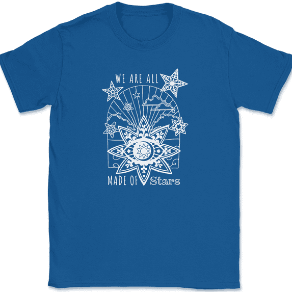 We are All Made of Stars T-Shirt Trippy Astronomy Astrology Gift Tee - Royal Blue, XL