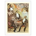 thumbnail image 1 of We are Coming Illusion Show with Chevalier Thorn - Vintage Magic Poster c.1892 - Fine Art Matte Paper Print (Unframed) 20x26in, 1 of 4