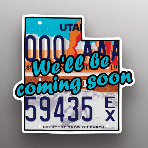 We'll Be Coming Soon Utah State Shape Great Gift Idea Single 5 Inch Magnet Made in The USA Car Auto Tool Box Refrigerator Magnet S11869