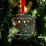 Well Be Friends Ornament - Custom 2D Sea-Glass-Style Friendship Christmas Ornament, Best Friend Keepsake, Personalized Gift for Friend, Besties Gift