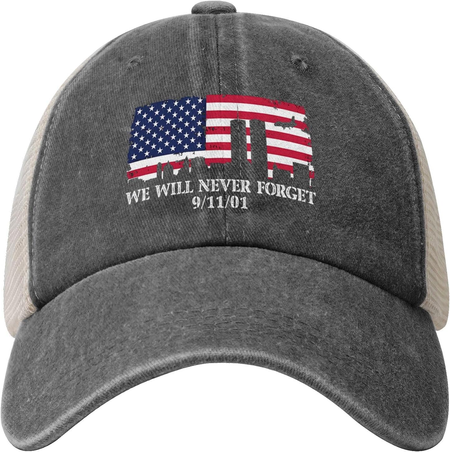 We'll Never Forget 911 Baseball Cap Mesh Back 9_11 Memorial 24th ...