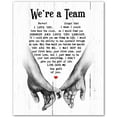 thumbnail image 1 of We're A Team Wedding Vows Wall Art Decor - Inspirational Love & Marriage Quote Print, Romantic Love Wall Decor for Couples, 1 of 1