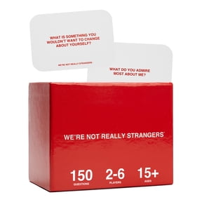 We're Not Really Strangers Card Game 150 Conversation Cards for Adults, Teens, Couples, & Strangers Icebreaker Questions for Game Night or Date Night, Ages 15+, 2-6 Players