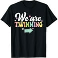 thumbnail image 1 of We're Twinning With My Bestie Twin Day Spirit Week Retro 70s T-ShirtMen and women, Black T-shirt, size: Extra large, 1 of 4