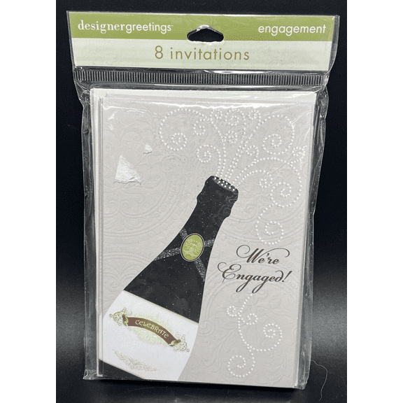 We&rsquo;re Engaged 8 Pack Of Invitations Pack - Designer Greetings Celebration
