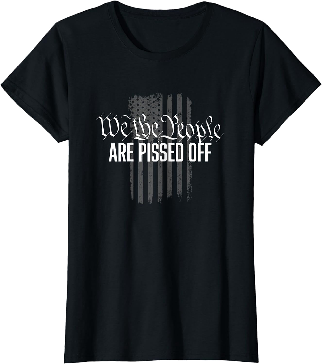 We The People Are Pissed! Grigio Con Bandiera USA Su a Becco Ricamato We The People Are Pissed! Grigio Con Bandiera USA Su a Becco Ricamato