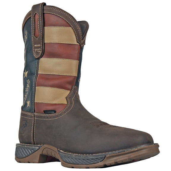 Hoss Men's We the People Brown Leather Composite Toe Waterproof Slip Resistant Electrical Hazard Western Boot 10 2E