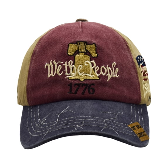 We the People Hat Embroidered Caps 1776-2026 Patriotic Hat Vintage Going Out Casual Caps for Men Women