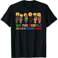 thumbnail image 1 of We the People Means Everyone Funny Retro LGBT BLMs Pride T-Shirt Black 3X-Large, 1 of 4
