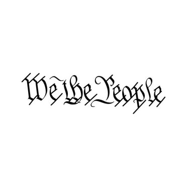 We the people Sticker Decal Die Cut - Self Adhesive Vinyl - Weatherproof - Made in USA - Many Color and Sizes - preamble us constitution