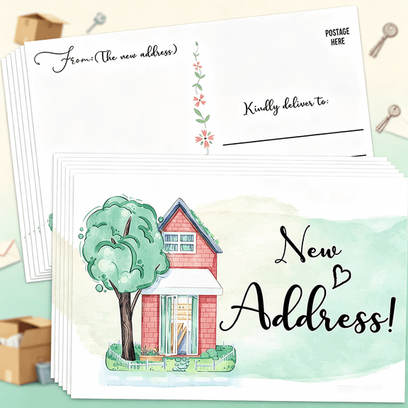 We've Moved Cards 4x6inch Moving Announcement Postcards Change Address Cards 50Pcs