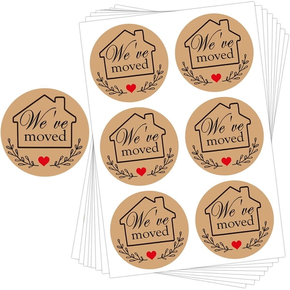 We've Moved Stickers,2 inch New Home Moving Address Envelope Seals Labels (300 Pcs