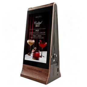 WeADS Double-Sided Digital Signage Display, Rechargeable 23,200mAh Battery with Phone Charging Function for Business & Commercial Use(Wood Grain)