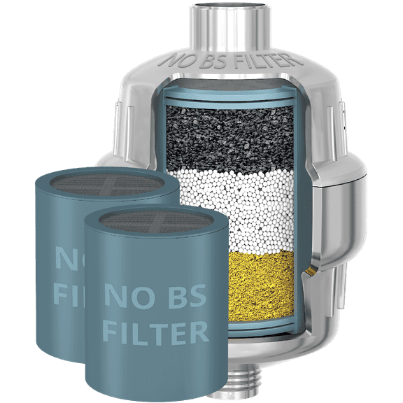 Weaqua Heavy Duty Shower Filter with Extra Replacement Cartridge – 99% Removal for Hard Water, Chlorine, Fluoride, Heavy Metals and More