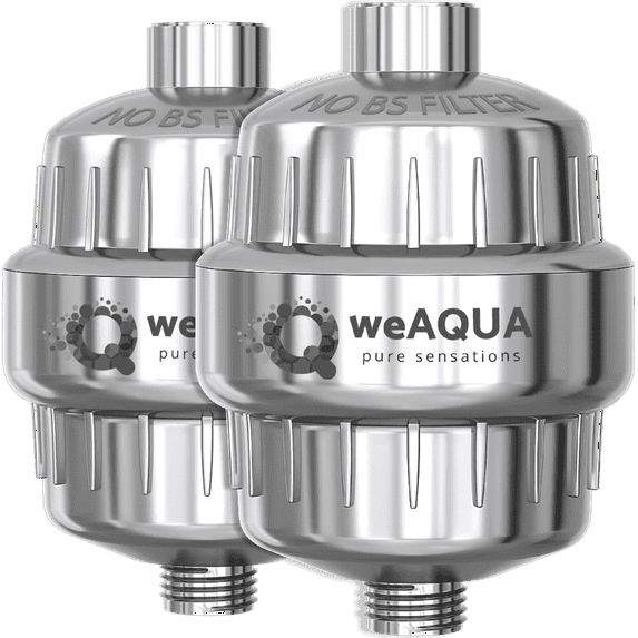 Weaqua Heavy Duty Shower Filter 2 Pack – Removal for Hard Water, Chlorine,Heavy Metals