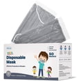 thumbnail image 1 of WeCare Disposable Face Mask, 3-Ply with Ear Loop (50 Individually Wrapped) - For KIDS - Gray, 1 of 9