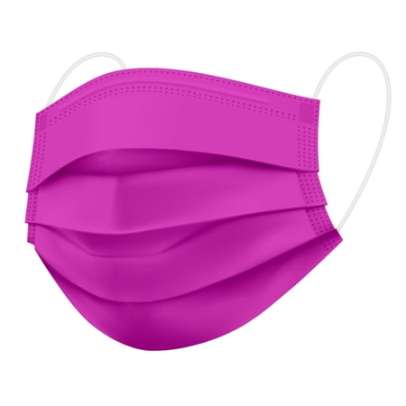 WeCare Disposable Face Mask, 3-Ply with Ear Loop (50 Individually Wrapped) - For KIDS - Pink
