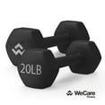 thumbnail image 1 of WeCare Fitness, 20lb Neoprene Dumbbell, Pair - Black, 1 of 6