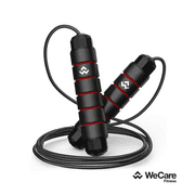 WeCare Fitness Jump Rope 180g with Ball Bearings For Workouts - Black