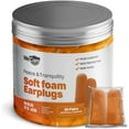 thumbnail image 1 of WeCare Individually Wrapped Soft Foam Earplugs - 30 Pairs - 33dB - Comfortable Ear Plugs for Sleeping, Construction, 1 of 7