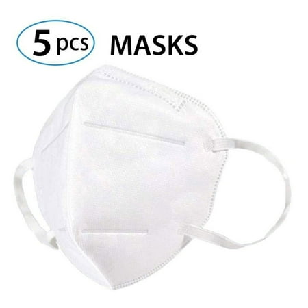 WeCare KN95 (95% Filtration) Protective Disposable Face Masks, White - 5 Pack (each sealed)