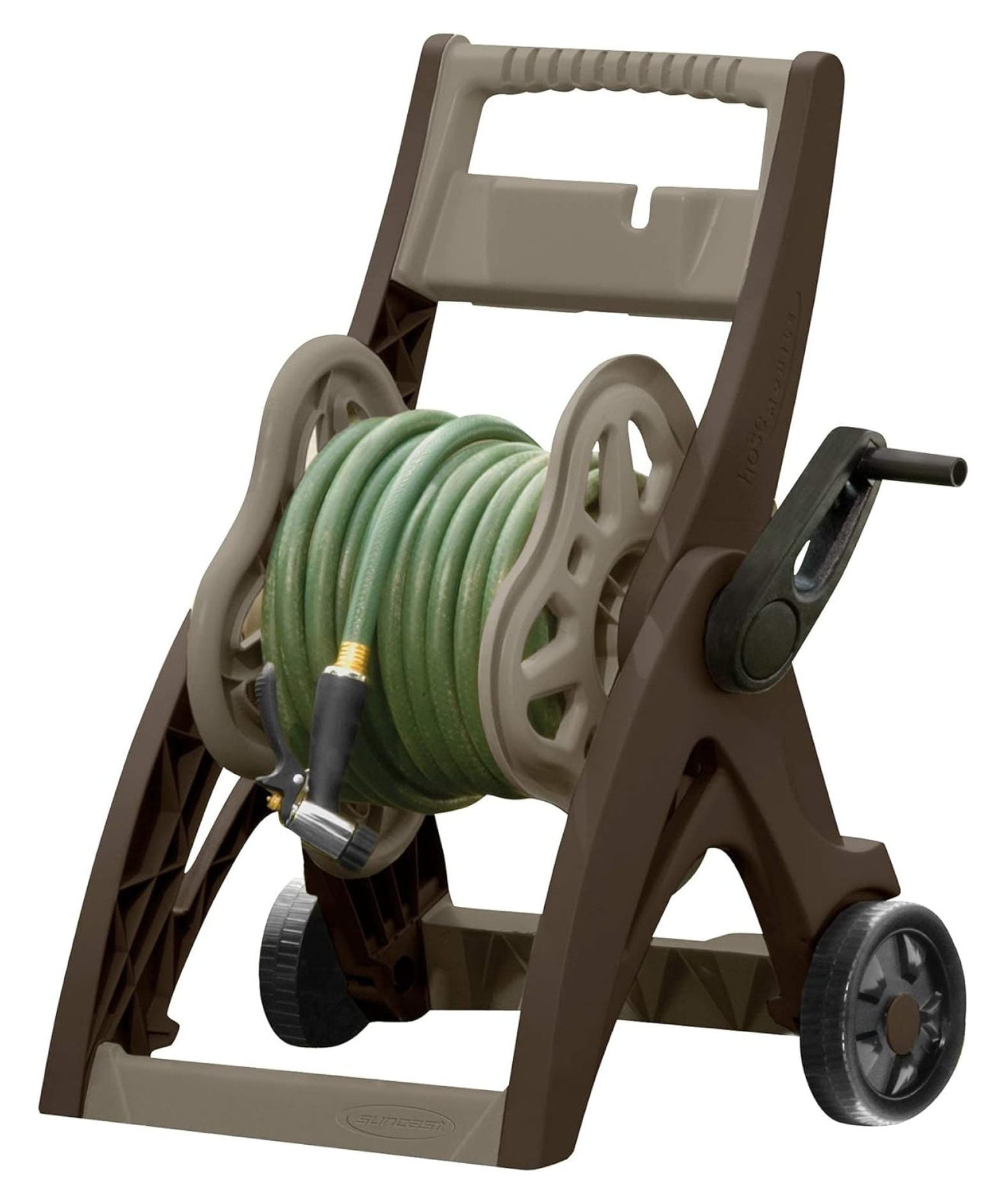 Mocha and Taupe 150 ft. Hose Reel Cart with EasyLink System