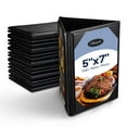 thumbnail image 1 of WeChef 10 pack 5"x7" Triangle Table Tent Restaurant Menu Holders 3 Side Trifold PU leather Drink Dessert for Bar Hotel, 1 of 11