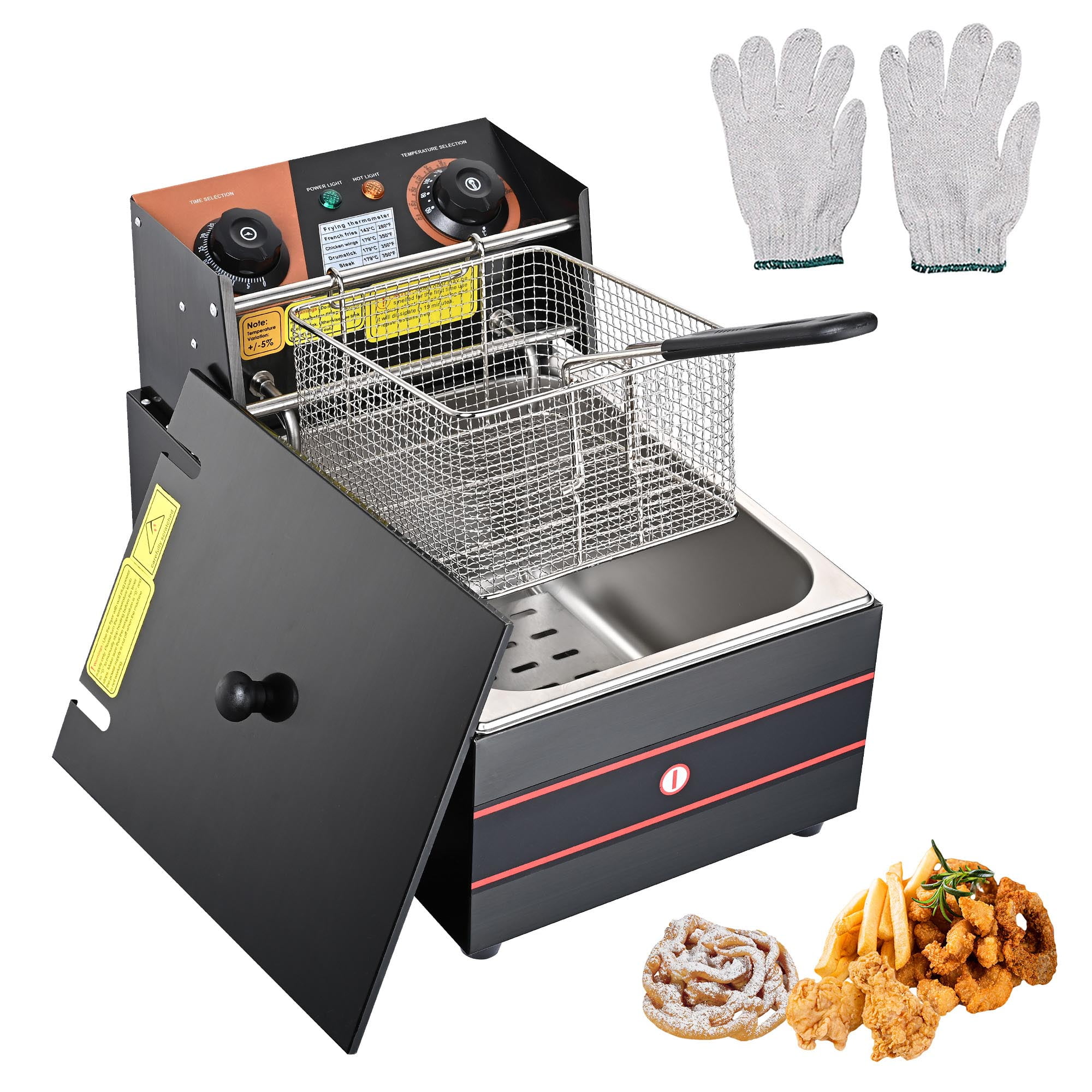 WeChef 2500W Commercial Electric Deep Fryer 12L Countertop Stainless