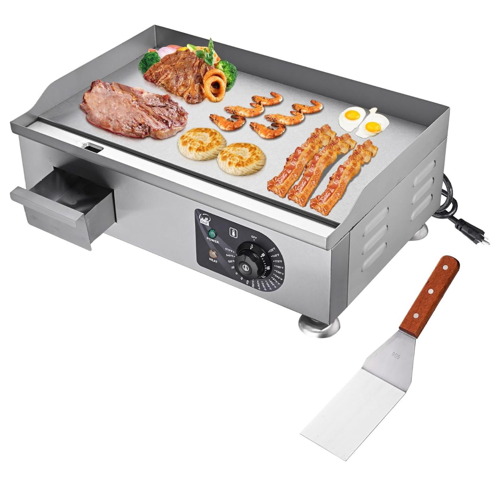 WeChef 3000W 22" Electric Griddle Countertop Flat Top Hot Plate