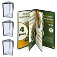 thumbnail image 1 of WeChef 4 pack 8.5"x11" Restaurant Menu Book Covers 4 Page 8 View Book Style for Cafe Hotel Bar Black, 1 of 9
