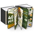 thumbnail image 1 of WeChef 40 pack 8.5"x11" Restaurant Menu Book Covers 5 Page 10 View Book Style for Cafe Hotel Bar Black, 1 of 6