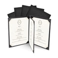 thumbnail image 1 of WeChef 5 pack 8.5"x11" Restaurant Menu Book Covers 4 View PU Leather w/ Angled Corner Wine List Bar Hotel, 1 of 8