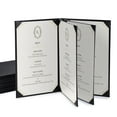 thumbnail image 1 of WeChef 5 pack 8.5"x14" Restaurant Menu Book Covers 6 View PU Leather w/ Angled Corner Wine List Bar Hotel, 1 of 11