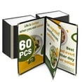 thumbnail image 1 of WeChef 60 pack 8.5"x14" Restaurant Menu Book Covers 3 Page 6 View Book Style for Cafe Hotel Bar Black, 1 of 6