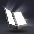 thumbnail image 1 of WeChef LED Back Lit Light Menu Holder Cover Folding Double Panel Fits 8"x14" Paper for Hotel Club, 1 of 10