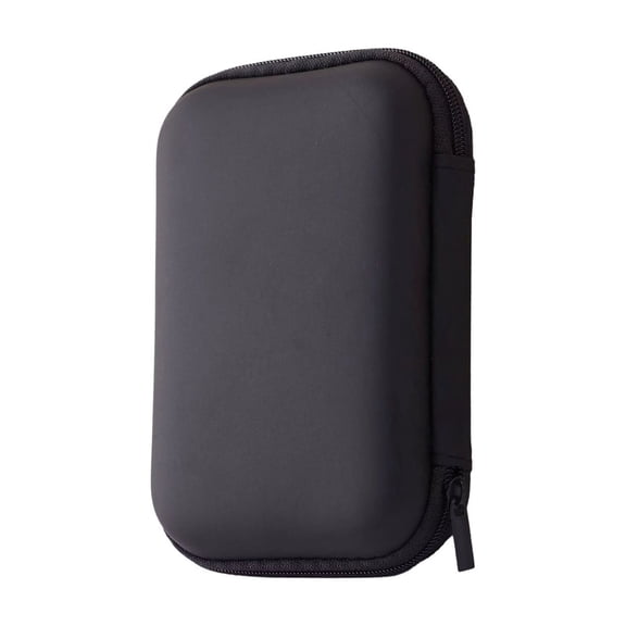 WeDecorBay Digital Accessory Storage Bag Earphone Organizer with Partition Storage Shock Resistant Portable Design Durable Zipper Small Item Case Travel Business Black,Free Size