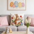 thumbnail image 1 of WeDecorBay Easter Good Vibes Throw Pillow Cover,Single Sided Printed Cushion Slipcover,Spring Holiday Decor Pillow Case,Short Lint Soft Fabric Farmhouse Seasonal Home Furnishing Slip 18x18 Inch, 1 of 6