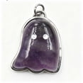 thumbnail image 1 of WeDecorBay Halloween Natural Amethyst Ghost Pendant Quartz Necklace Charm Quirky Jewelry Accessory for Halloween Party Gift Men Hip Hop Style, 1 of 6