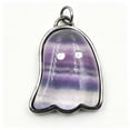thumbnail image 1 of WeDecorBay Halloween Natural Amethyst Ghost Pendant Quartz Necklace Charm Quirky Jewelry Accessory for Halloween Party Gift Men Hip Hop Style, 1 of 6