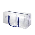 thumbnail image 1 of WeDecorBay Large Capacity Moving Bags Water Repellent Storage Durable Handheld Design Double Zipper Easy Access Foldable Storage Bag for Organizing Clothes Travel and Home Use Blue,Free Size, 1 of 6