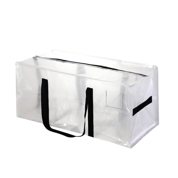 WeDecorBay Large Capacity Moving Bags Water Repellent Storage Durable Handheld Design Double Zipper Easy Access Foldable Storage Bag for Organizing Clothes Travel and Home Use Black,Free Size