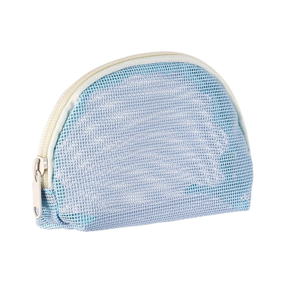 WeDecorBay Makeup Bag Large Capacity Portable Cosmetic Organizer Durable Material Convenient Handheld Travel Essential for Women Blue,13*10*4cm