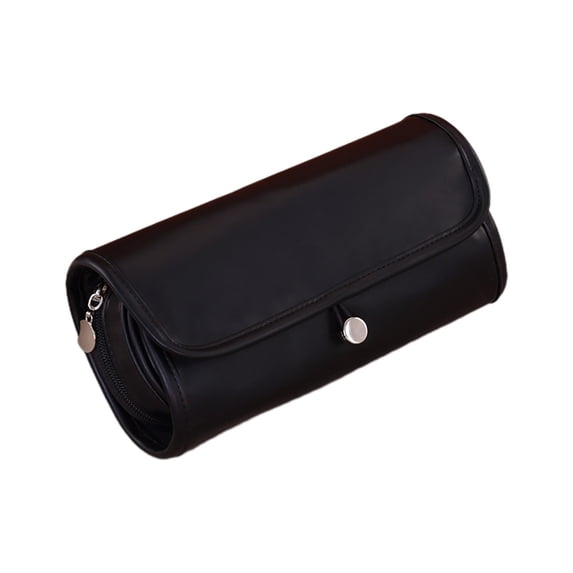 WeDecorBay Makeup Brush Storage Bag Roll Bag Folding Portable Organizer Multiple Compartments Lightweight Compact Design Travel Essential for Beauty Lovers Black,Free Size