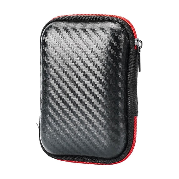 WeDecorBay Portable Digital Accessory Storage Bag Compact Earphone Organizer Shock Resistant Dividers Durable Zipper 1Pcs Small Item Storage Bag Travel Business Trips Red,Free Size